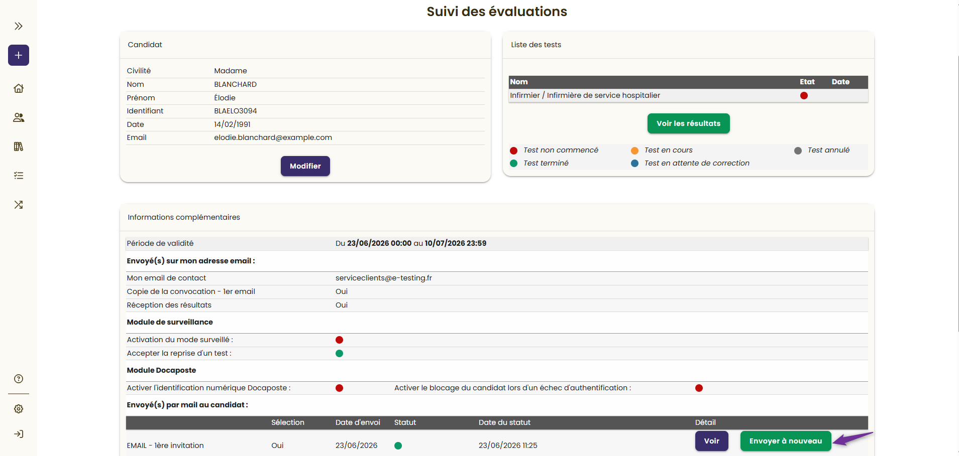 Relance candidat·e