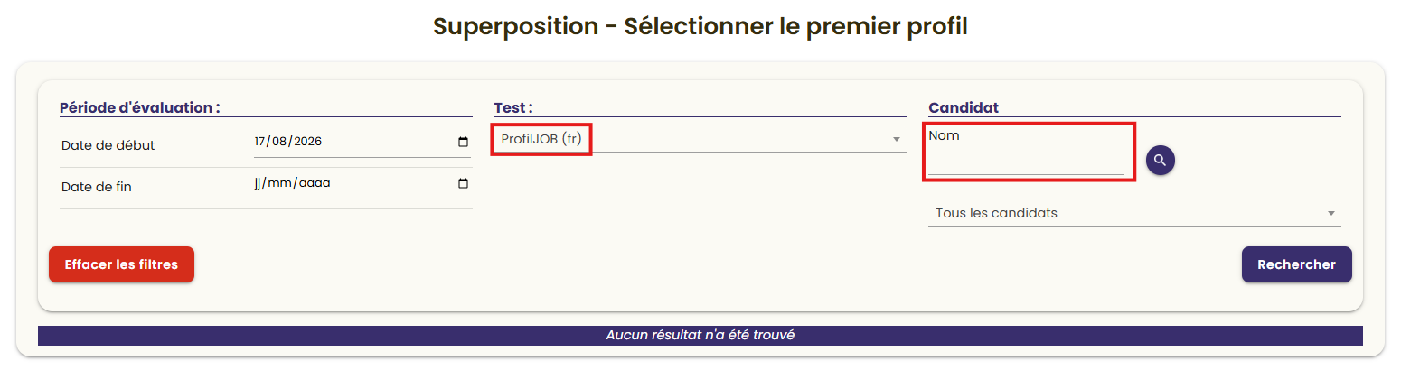 Sélection Profil Job et recherche du candidat